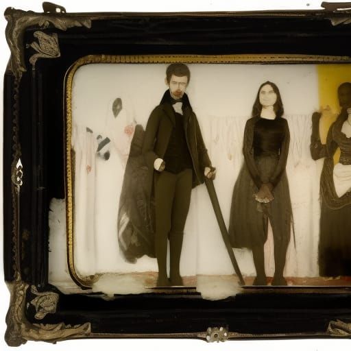 Noble Vampires in 1850s Daguerreotype Style