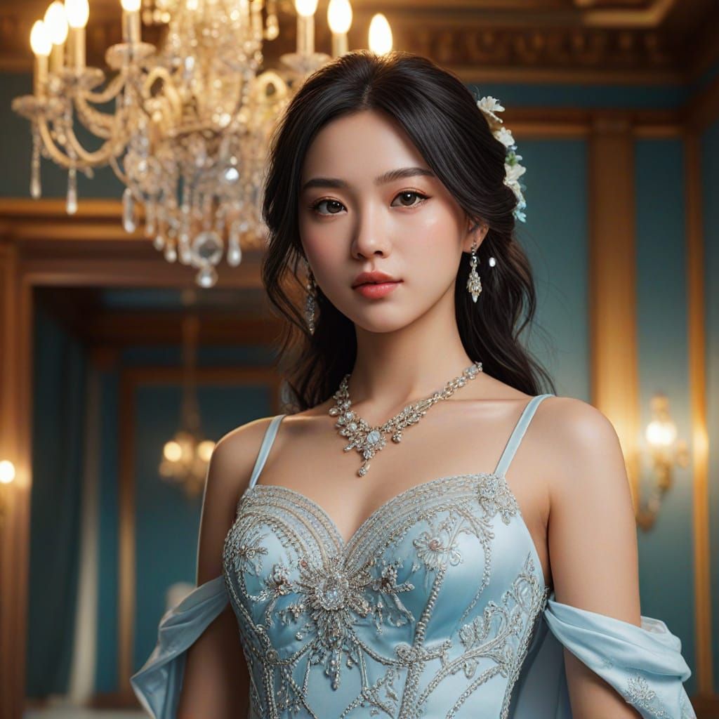 Beautiful Japanese Bride in Cinematic Setting