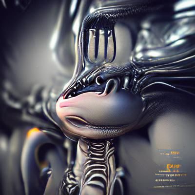 Giger Alien Reimagined as Disney Pixar Character