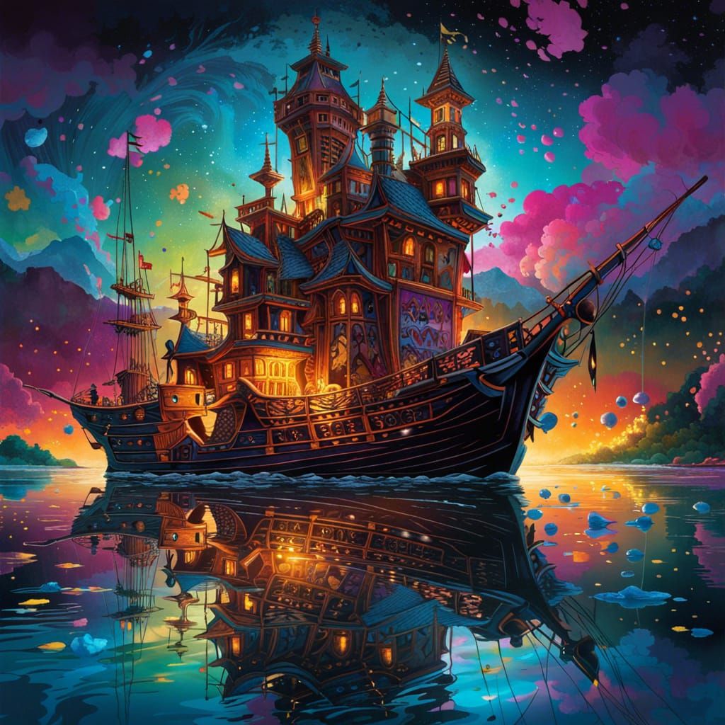 Pirate Ship War at Magical Castle: Splash Art