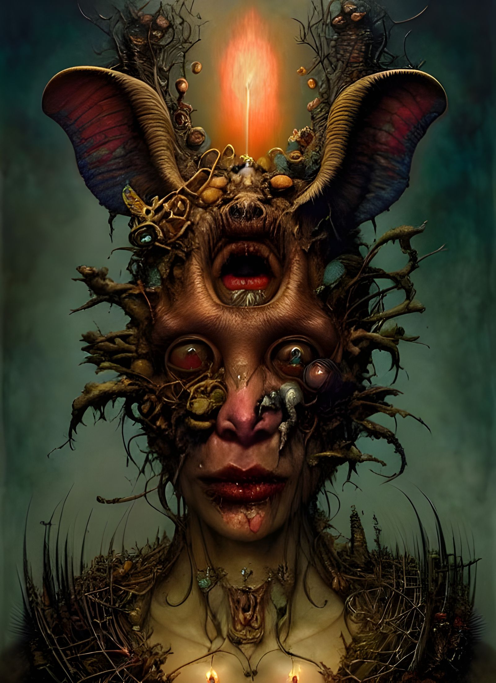 Detailed Camazotz in Regal Digital Art Style