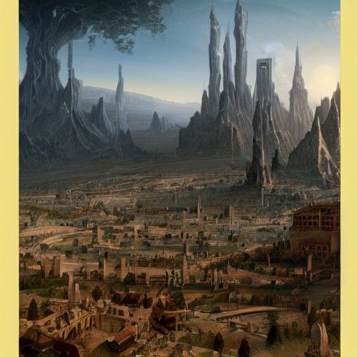 Detailed Matte Painting of a Magnum Opus