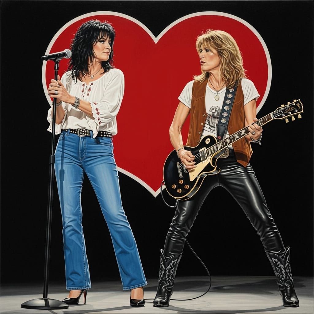 Rock Stars Ann and Nancy Wilson Perform on Stage