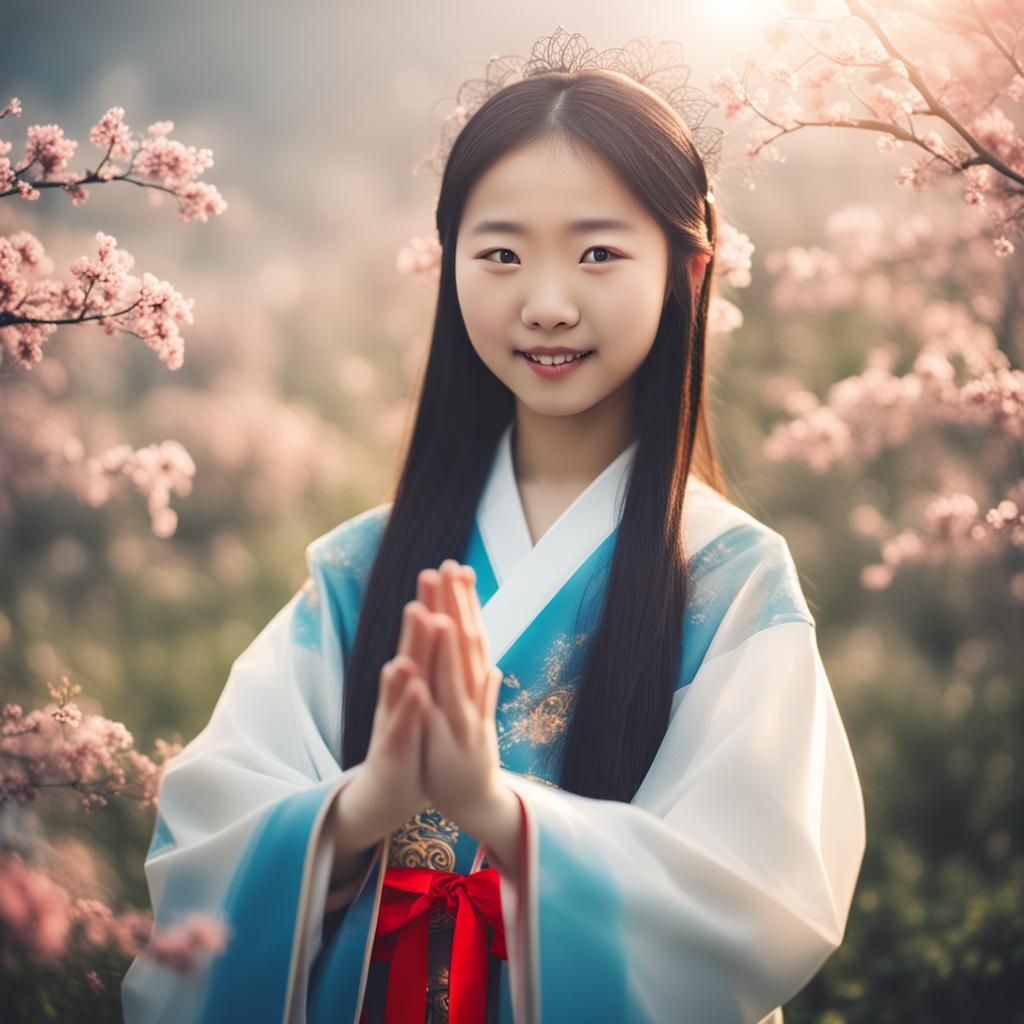 Divine Sunshine on Chinese Girls in Soft Focus