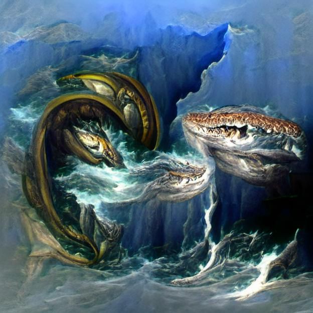 Scylla and Charybdis: Digital Art Interpretation