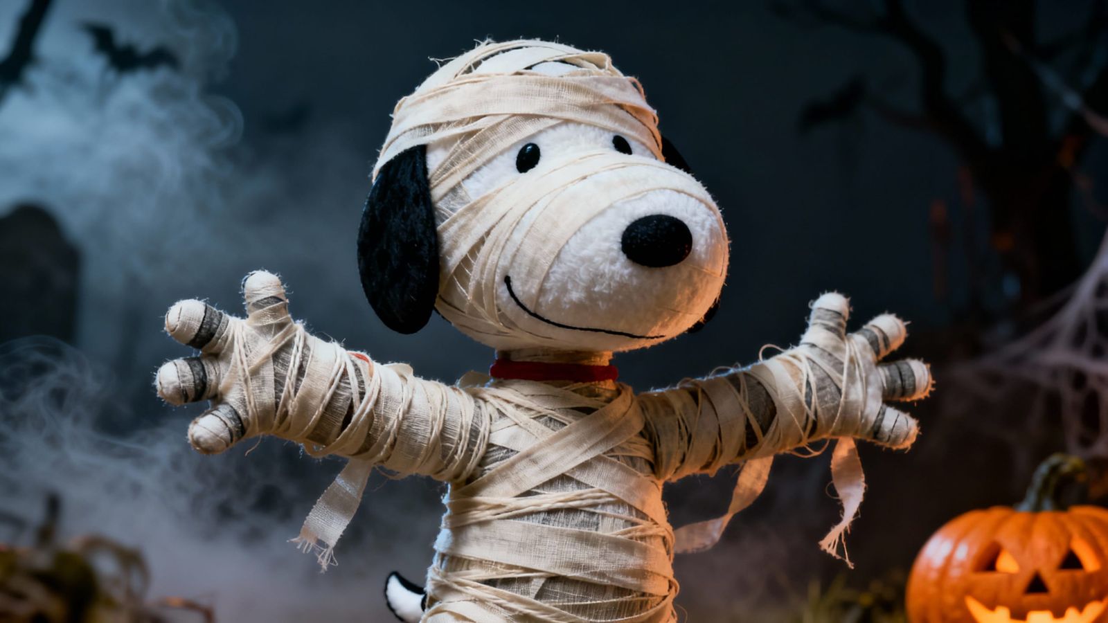 Snoopy as a Mummy for Halloween