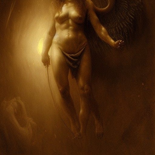 Horrific Aries Illustration in Doré Style