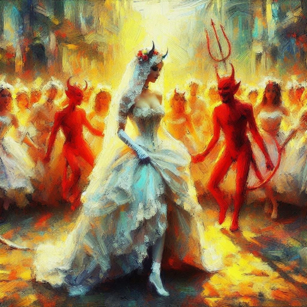 Impressionist Portrait of Devil's Bride
