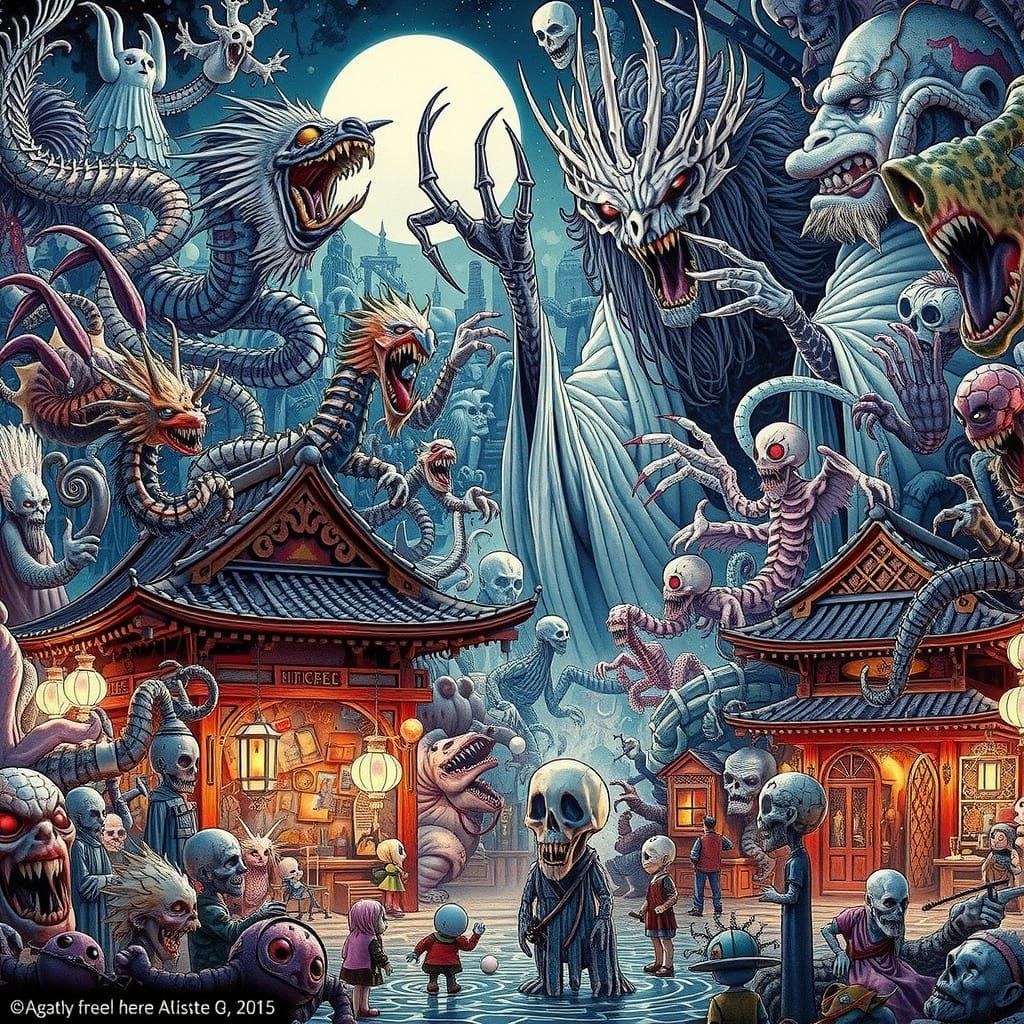 Audrey II & Lo Pan Chaos in Neon Dystopia