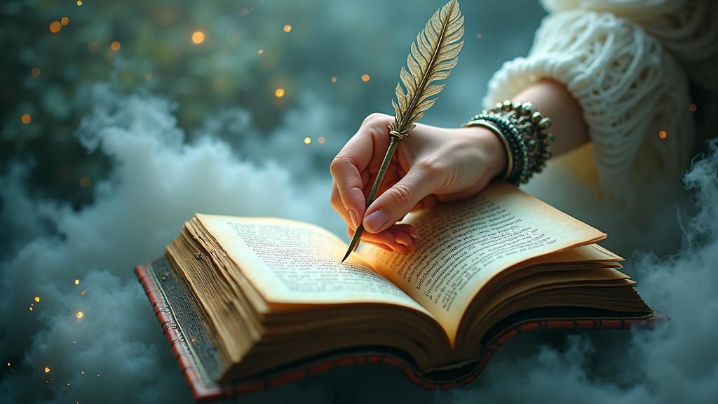 Ethereal Hand Erasing Names from Book