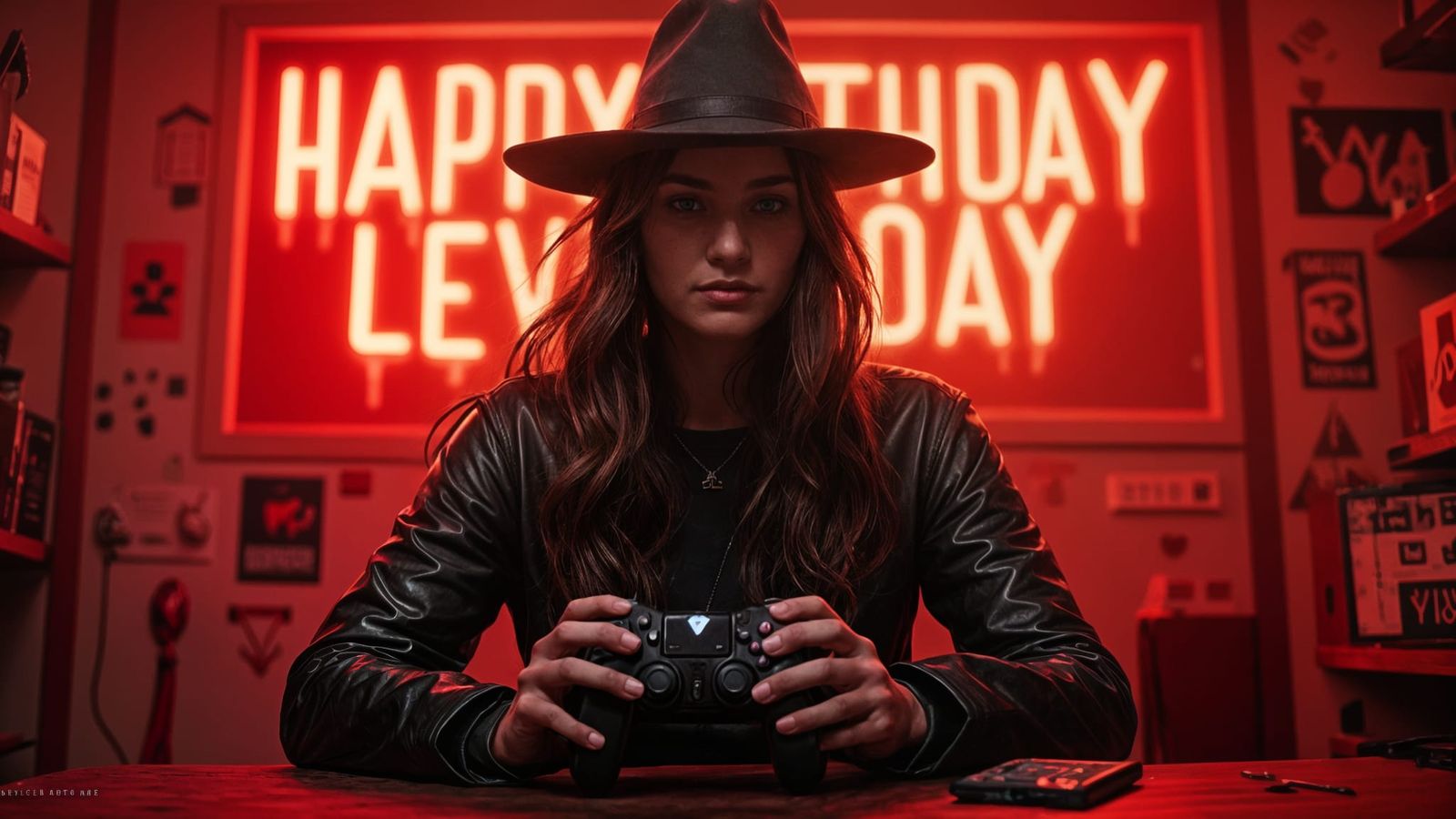 Vibrant Gamer Birthday Card with RPG Elements