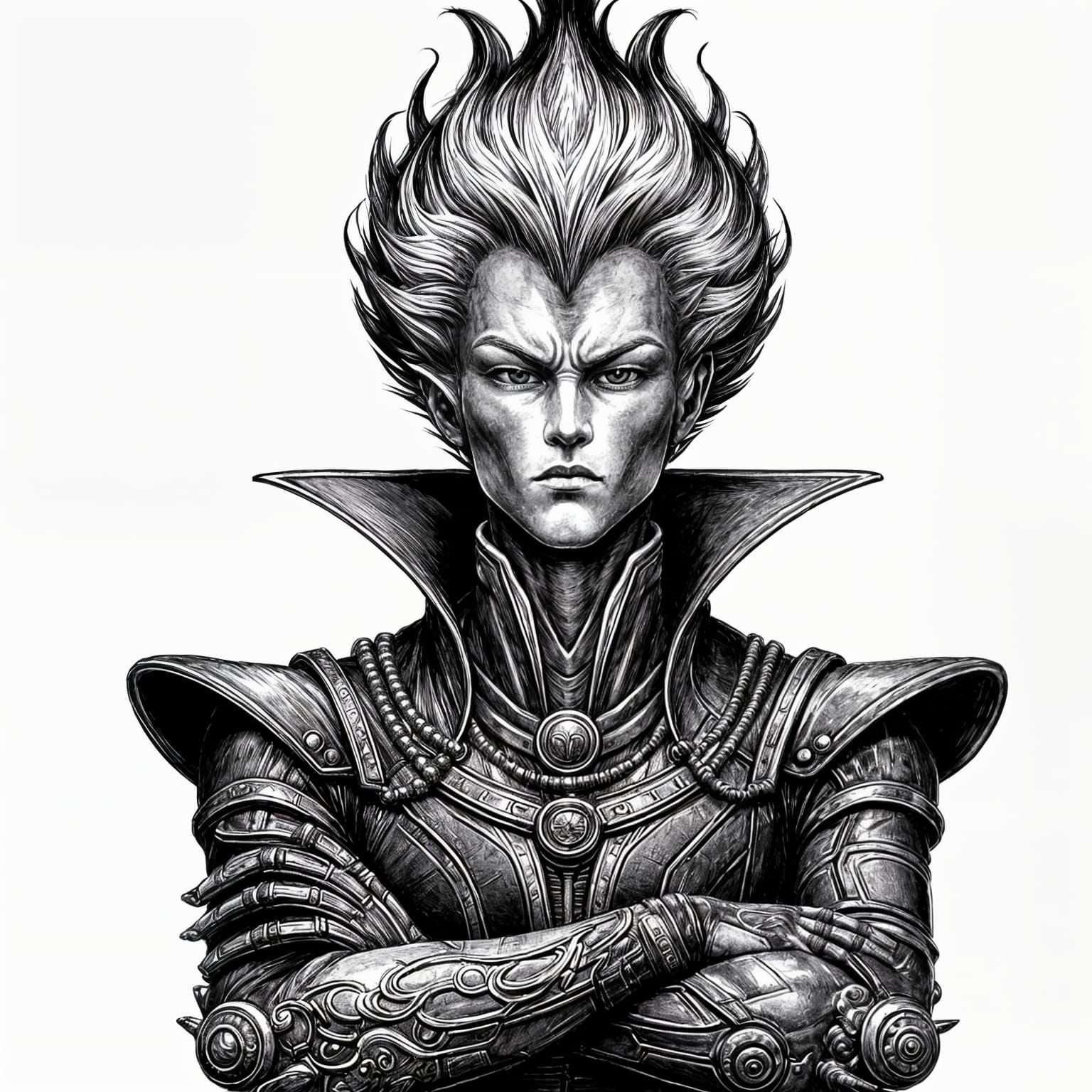 Cybernetic Prince: A Manga-Style Alien Warrior