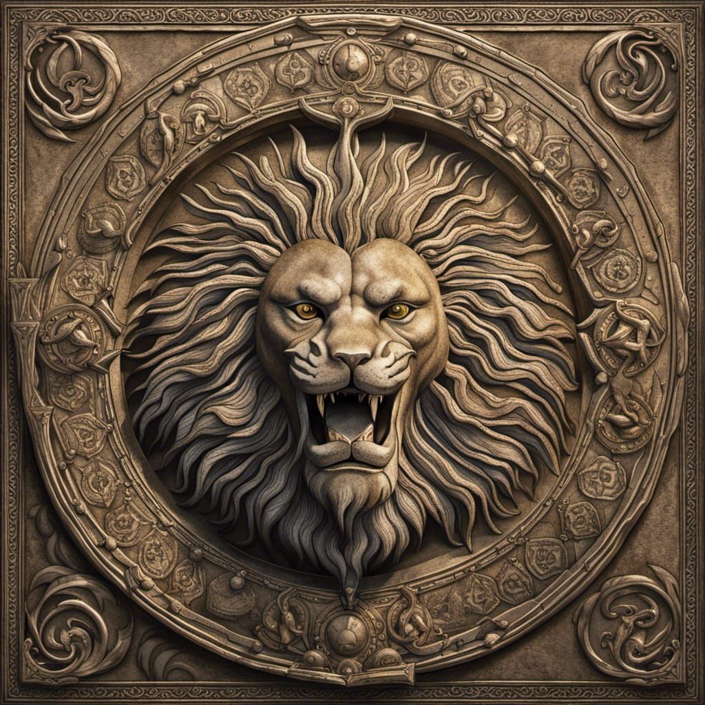 Gnostic Serpent: Lion-Headed Yaldaboath in Hyperrealism