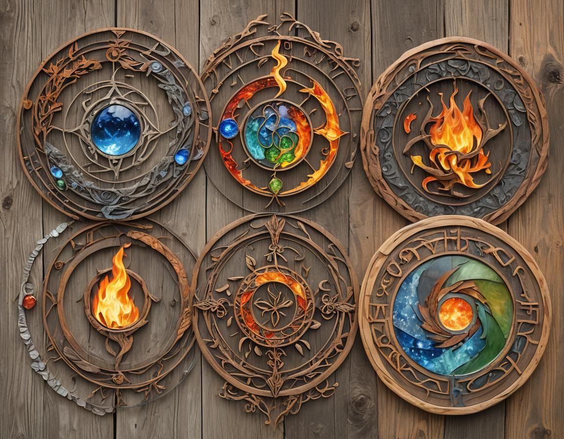 The Five Elements In circular order Wood Fire Earth Metal Water. Shown in the creation cycle of mother nature; wood fire...