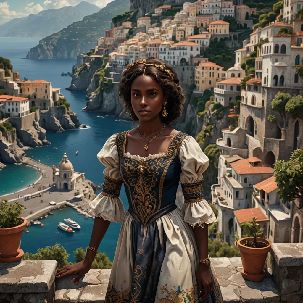 Renaissance Woman Portrait on the Amalfi Coast
