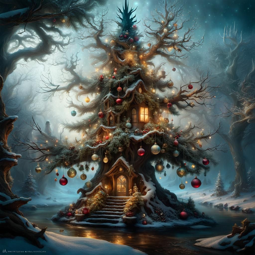 Fairy home Christmas tree