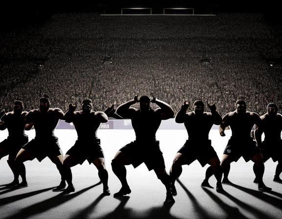 All-Blacks Haka: Threatening Silhouettes