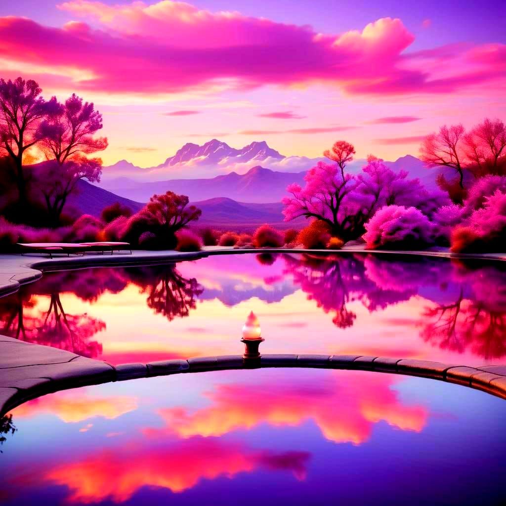 Surreal Dreamscape with Frutiger Aero Colors