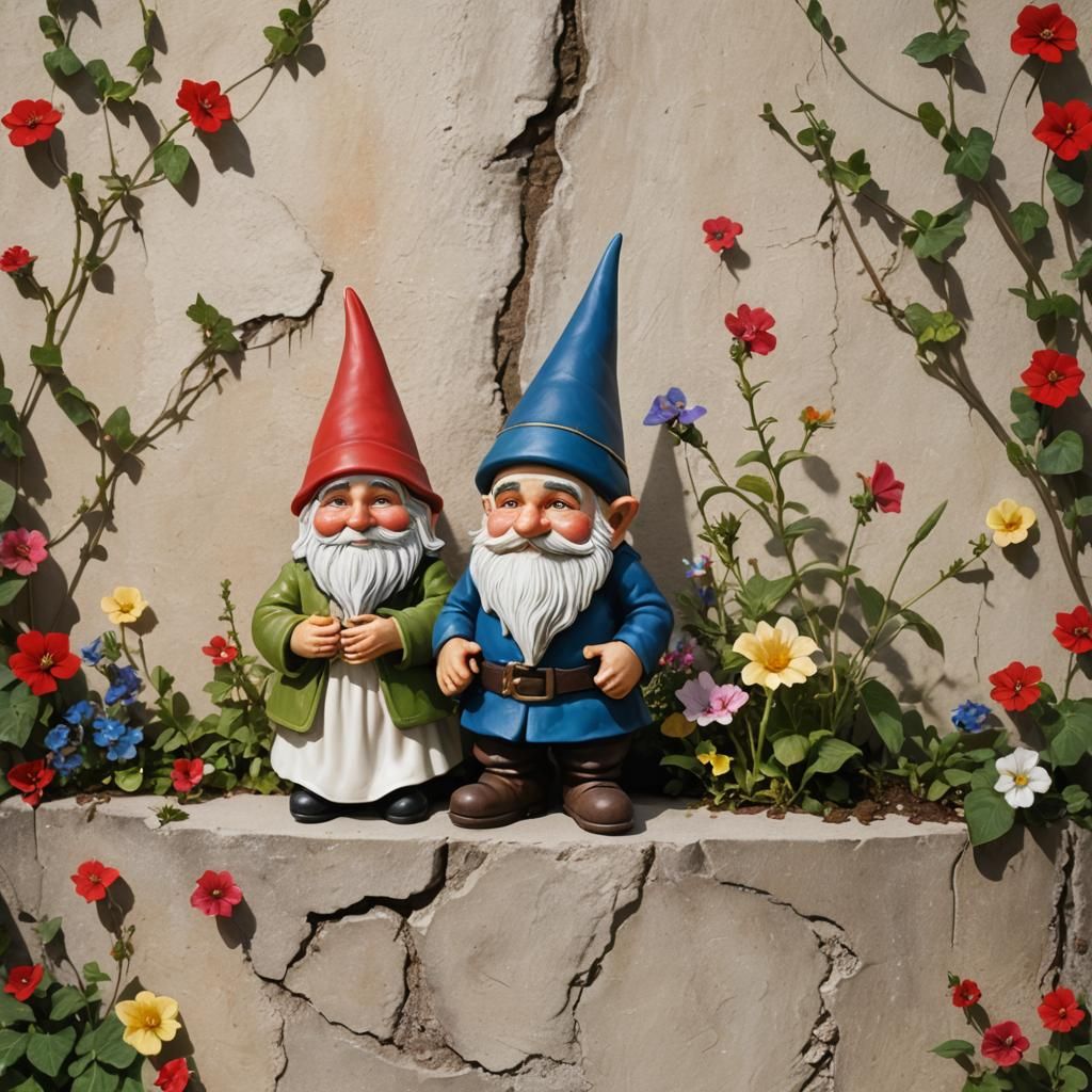 Gnome and Juliet: A Whimsical Garden Scene