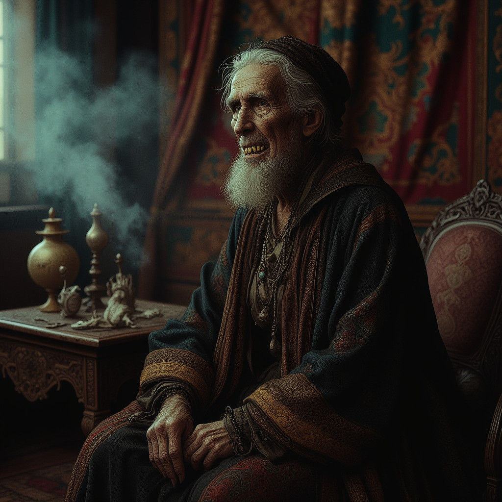 Cinematic Portrait of an Aged Roma Woman