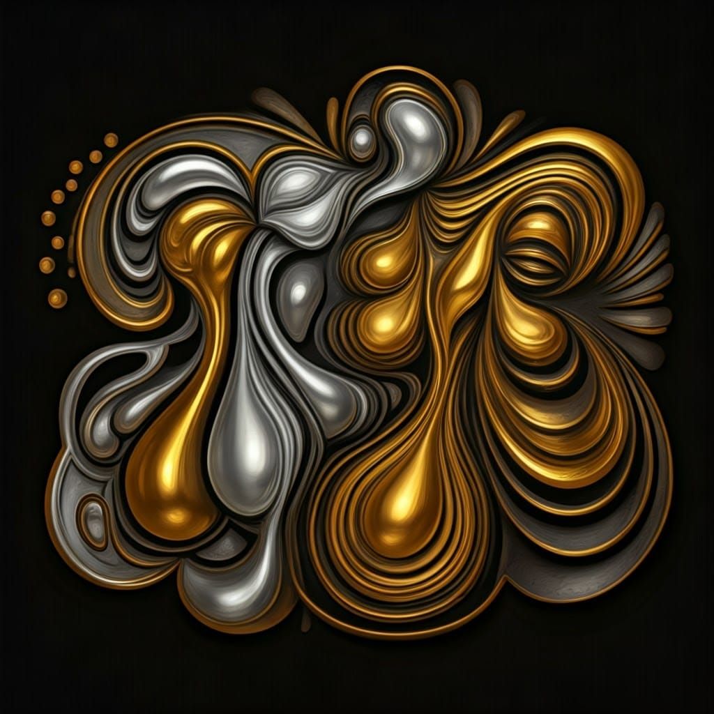 Dynamically Shifting Geometric and Organic Forms in a Modern...