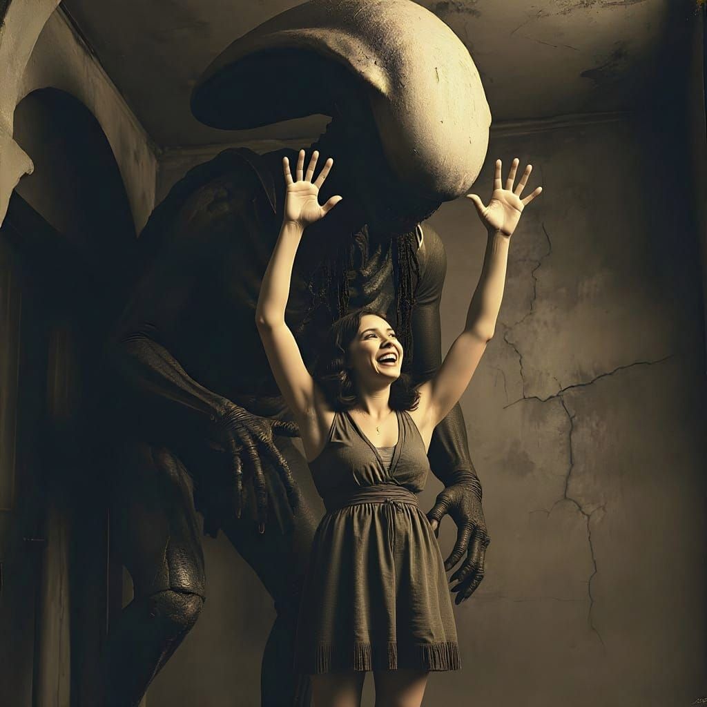 Make the monster’s hands bigger and make his fingers longer, gangly, and misshapen. Place the monster’s hands around the...