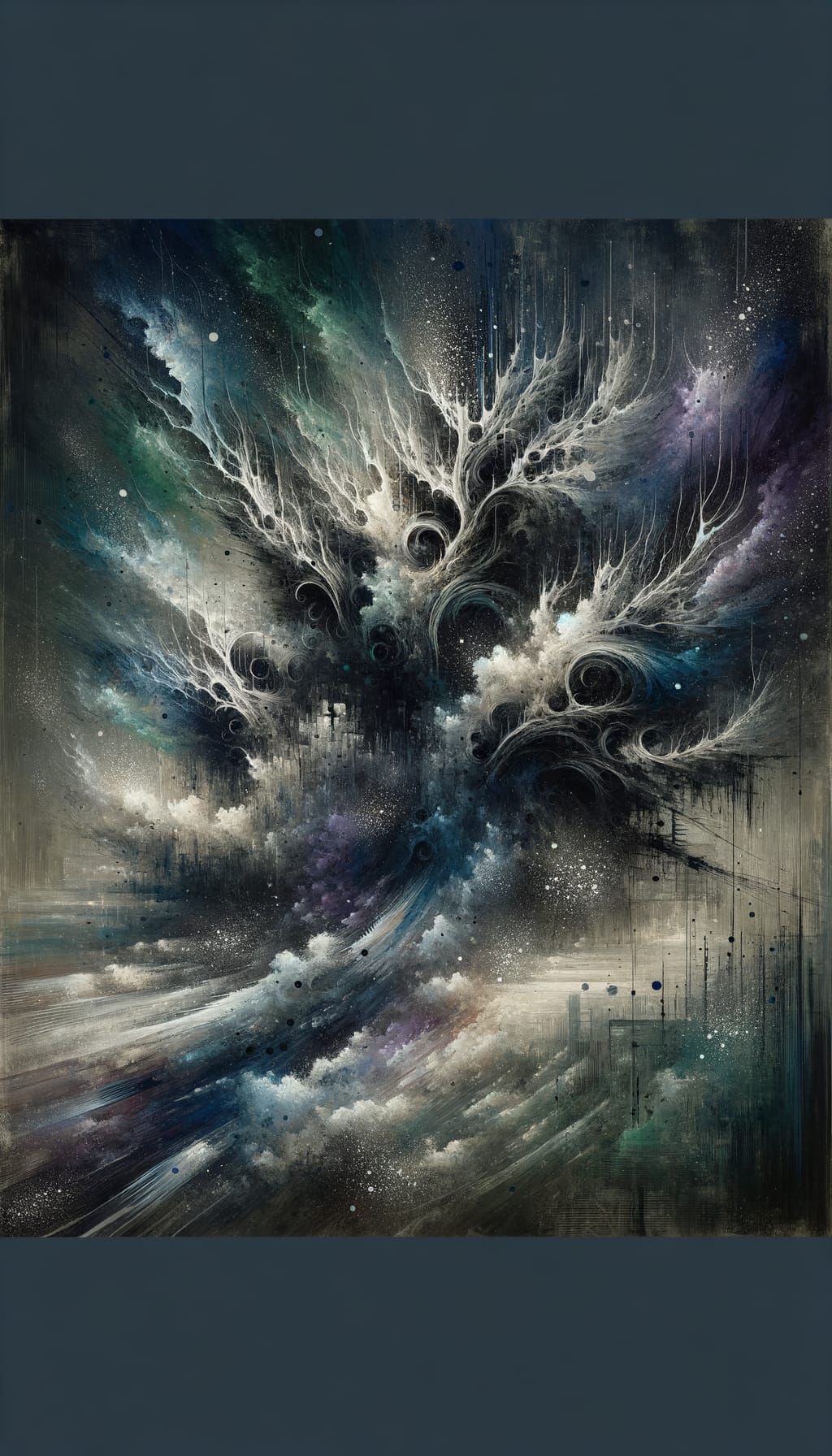 Spectral Horror Speedpaint in Dark Blue, Green, and Purple