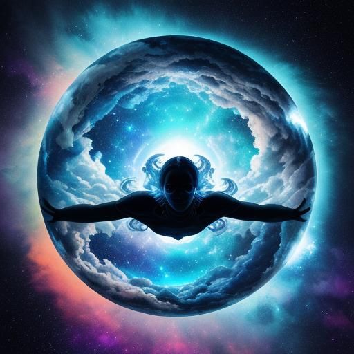 Heaven and Hell: Cosmic Astral Illustration