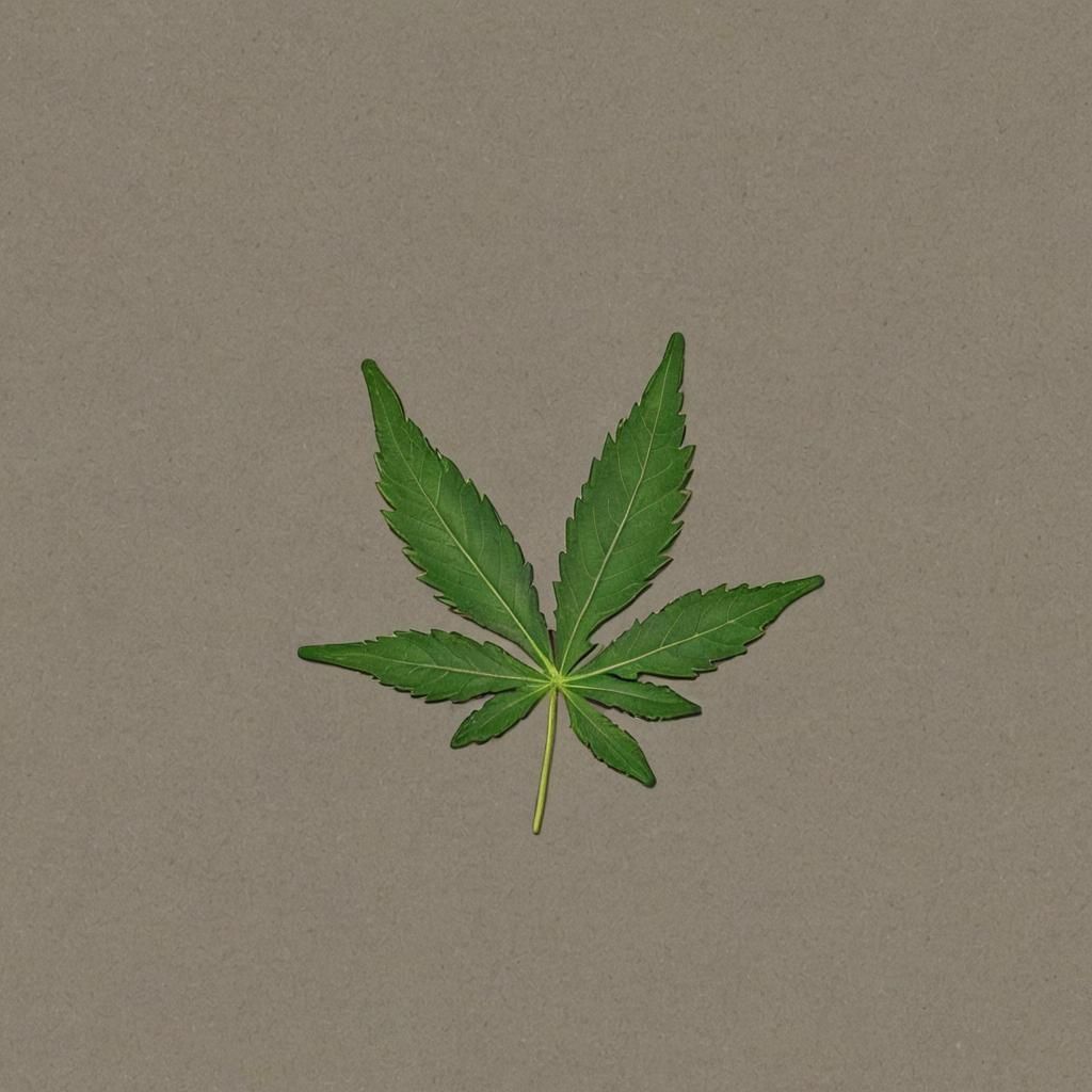 Detailed Image of a Marijuana Leaf