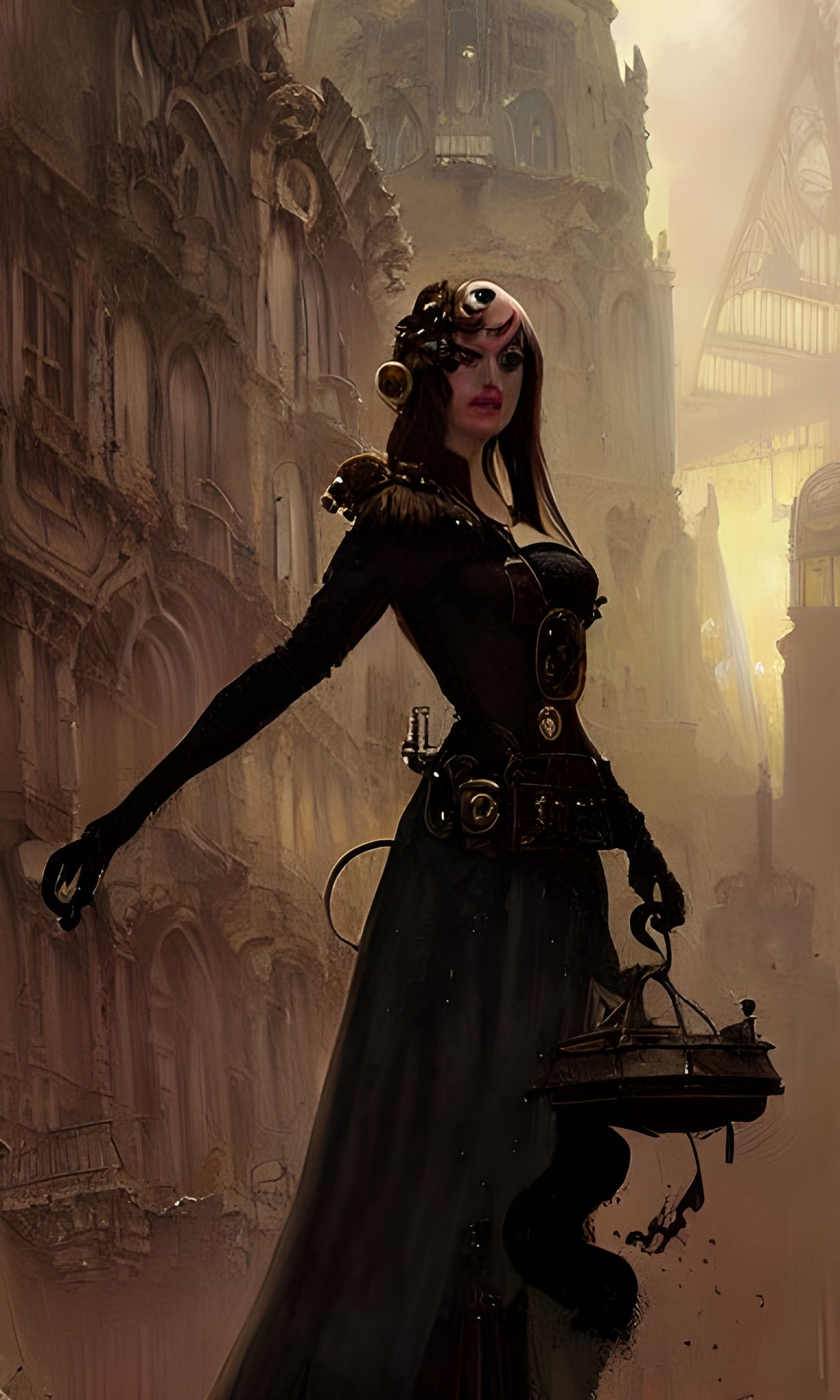 Steampunk Princess Portrait in Hyperdetailed Style