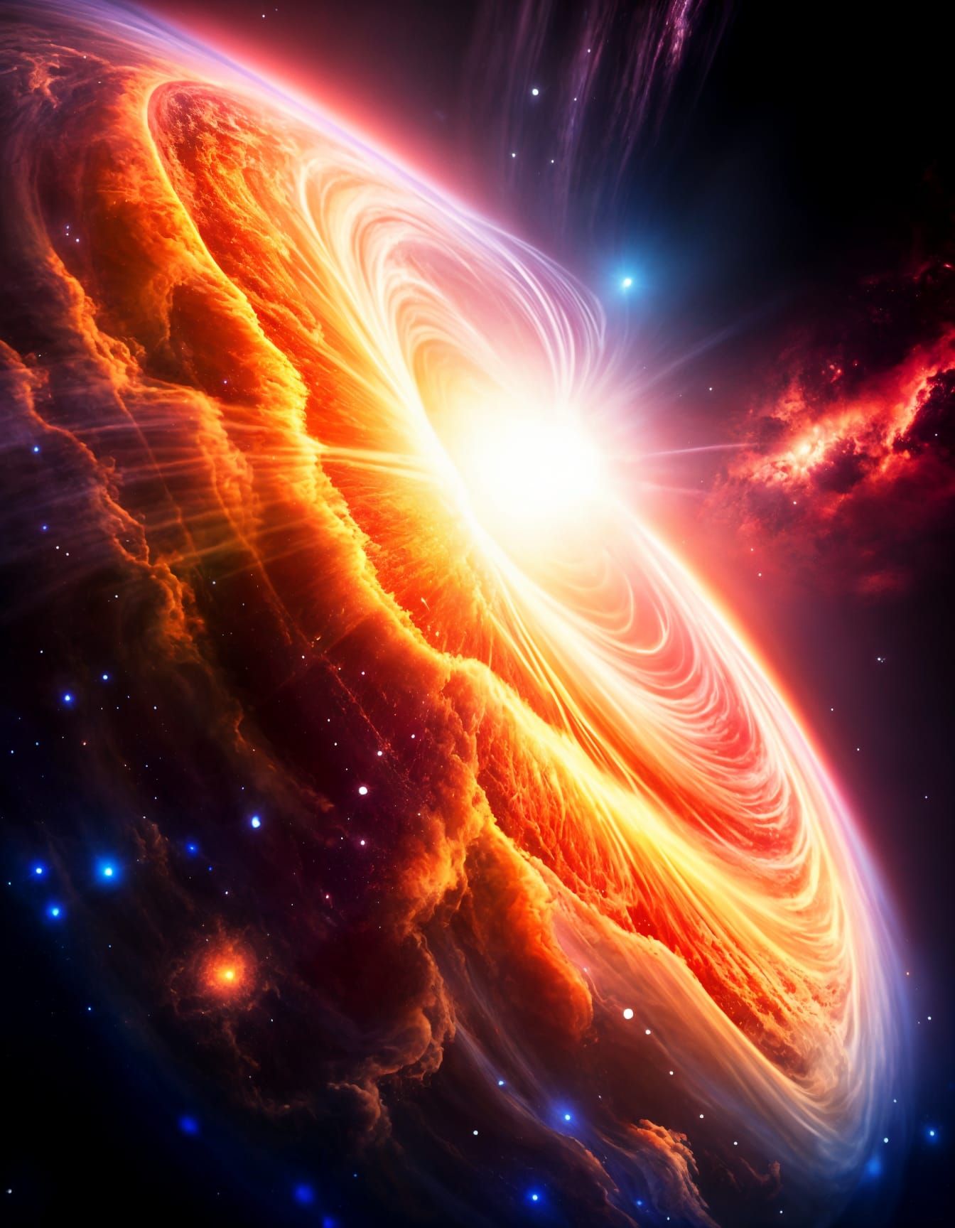 Spectacular Quasar and Nebula in Photorealistic Render