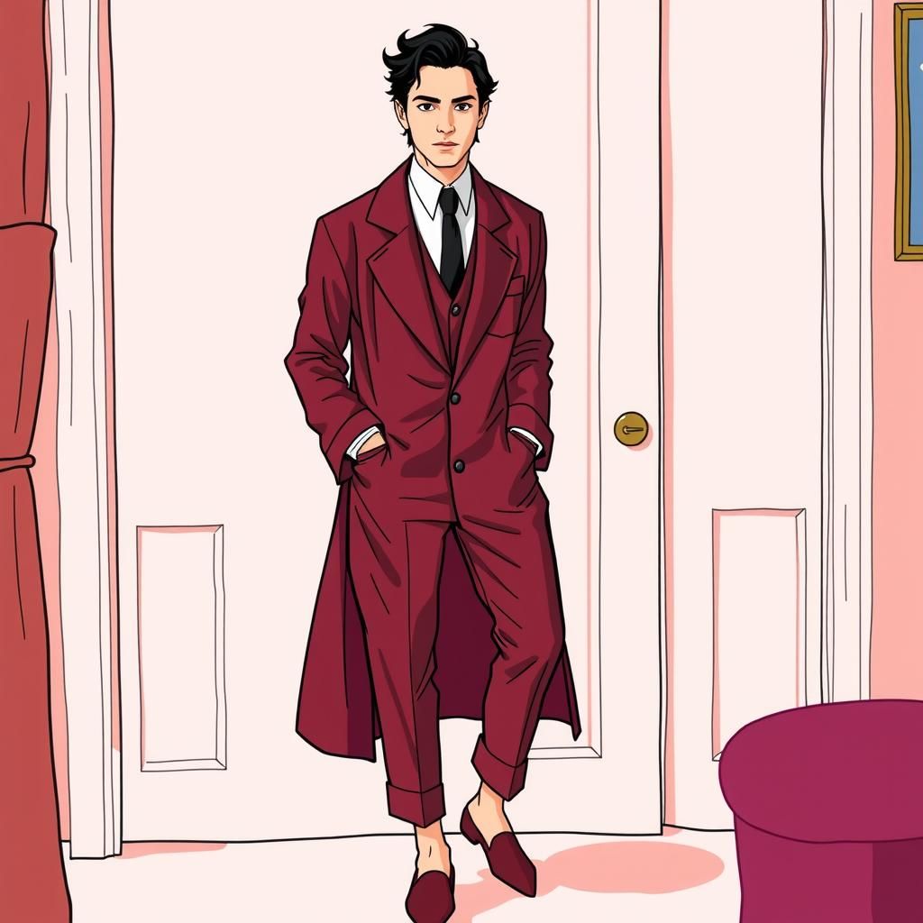 Tim Drake in Silk Dressing Gown