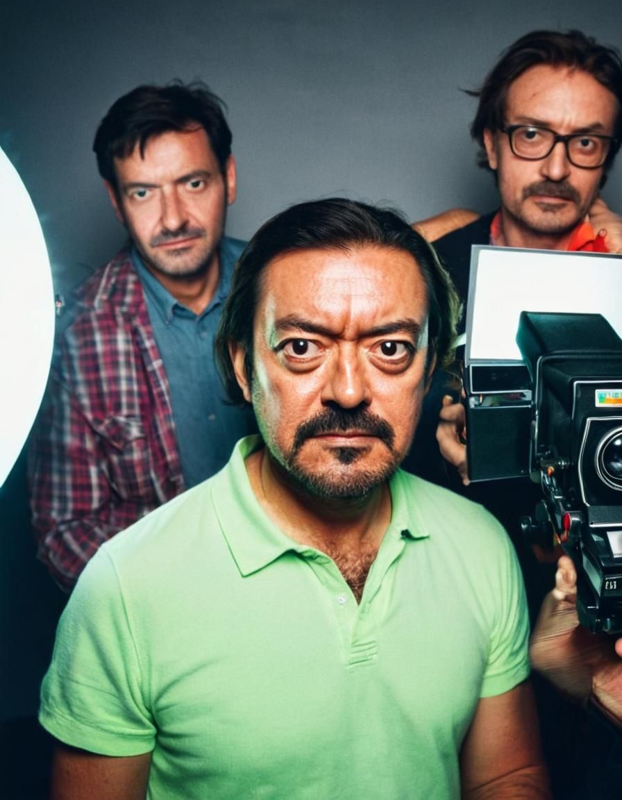 Photographer Portrait in Studio with Polaroid Camera