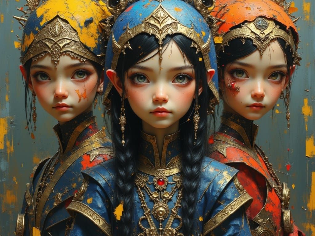 Friendly Aliens in Intricate Attire