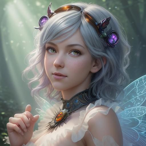 Mystic Forest Fairy Princess with Steampunk Engine