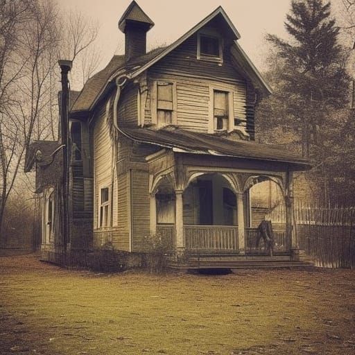 Eerie Ghostly Encounter in a Haunted Scene