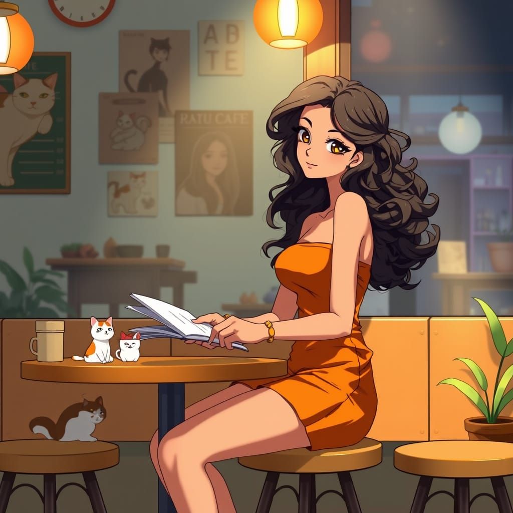 Whispers of joy in a cozy cat cafe