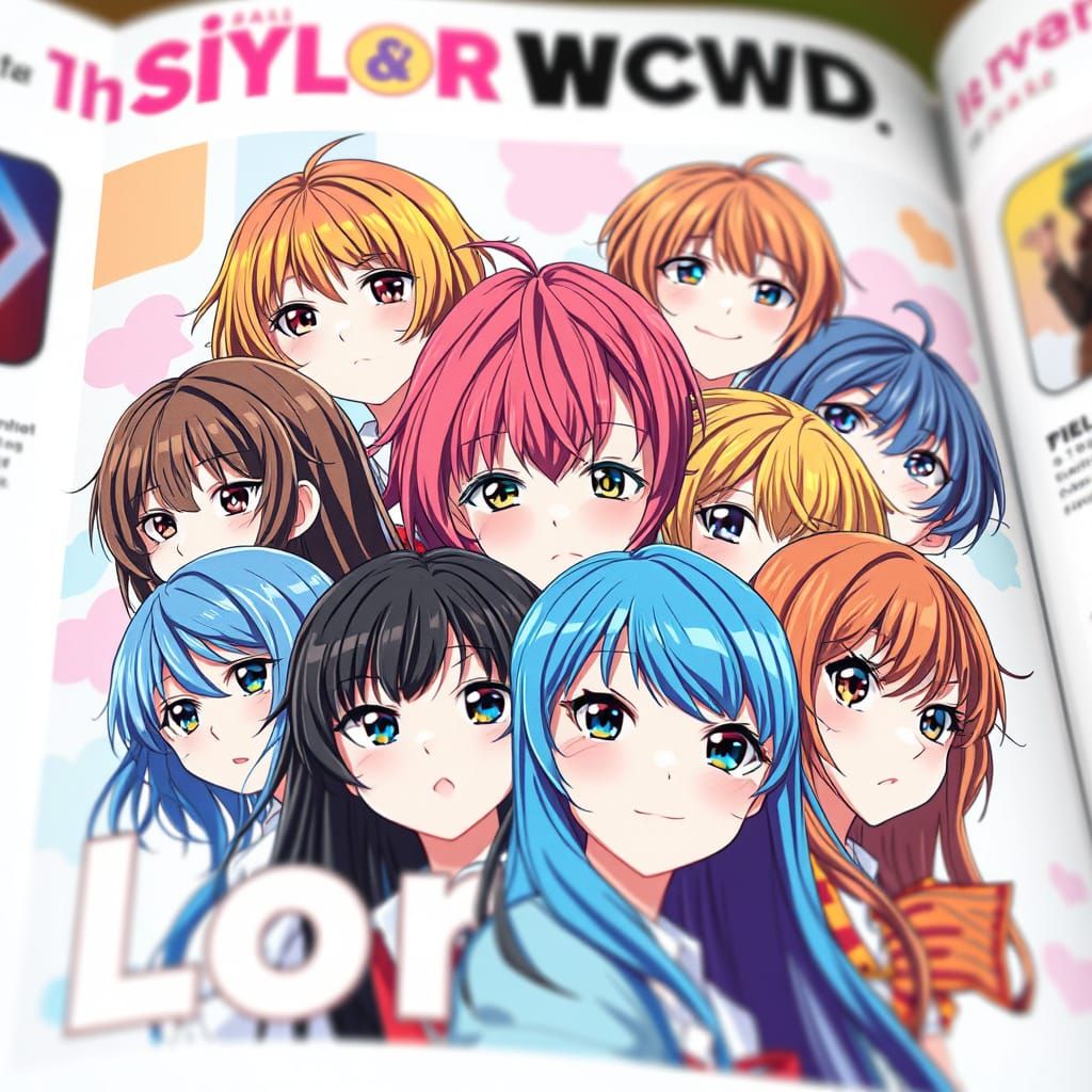 Vibrant Anime School Yearbook