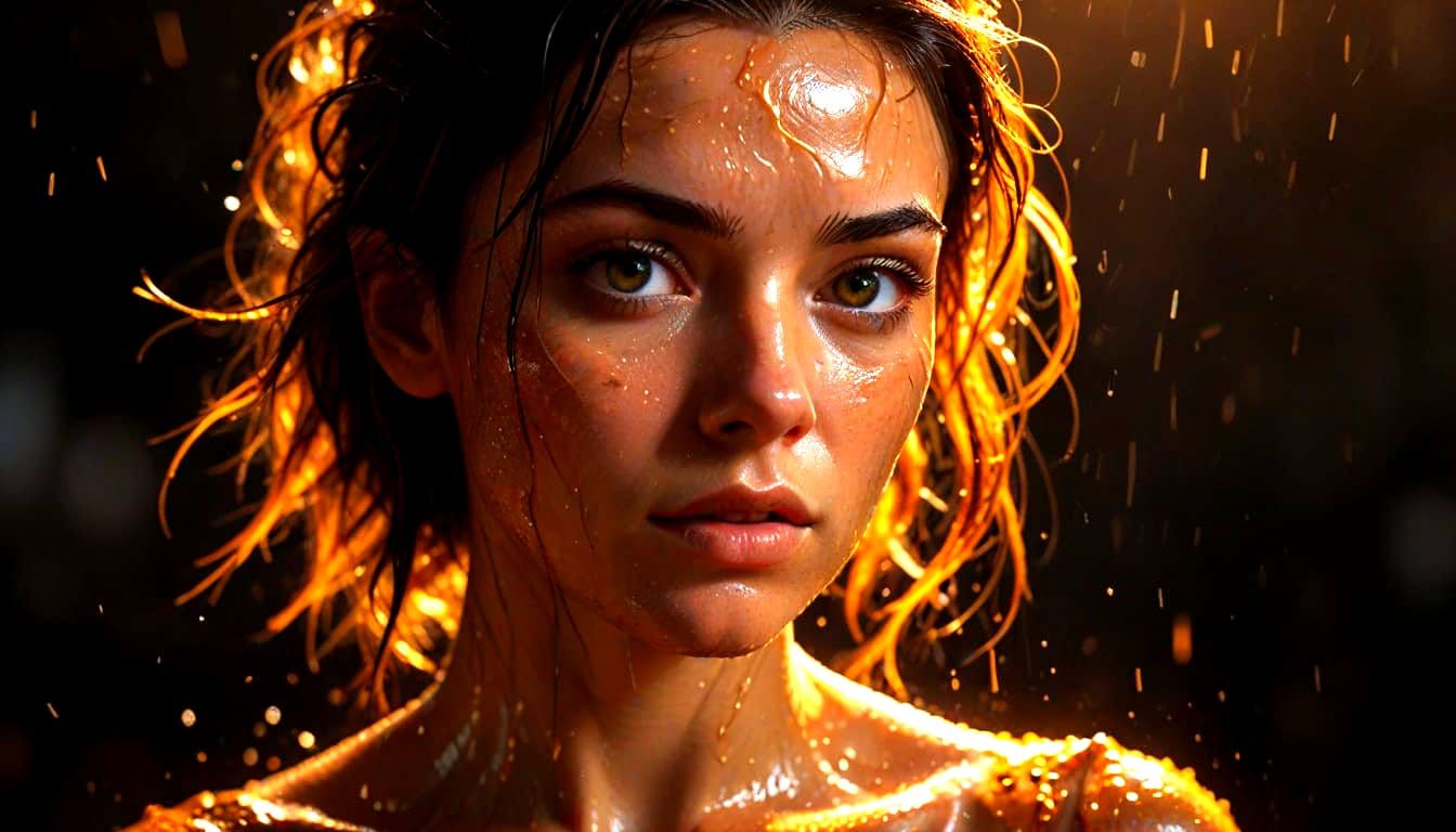 Golden Woman: Cinematic Film Noir Portrait