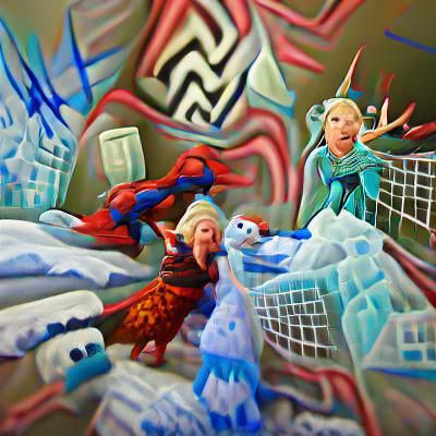 Terrifying Mashup in Abstract Acrylic Art