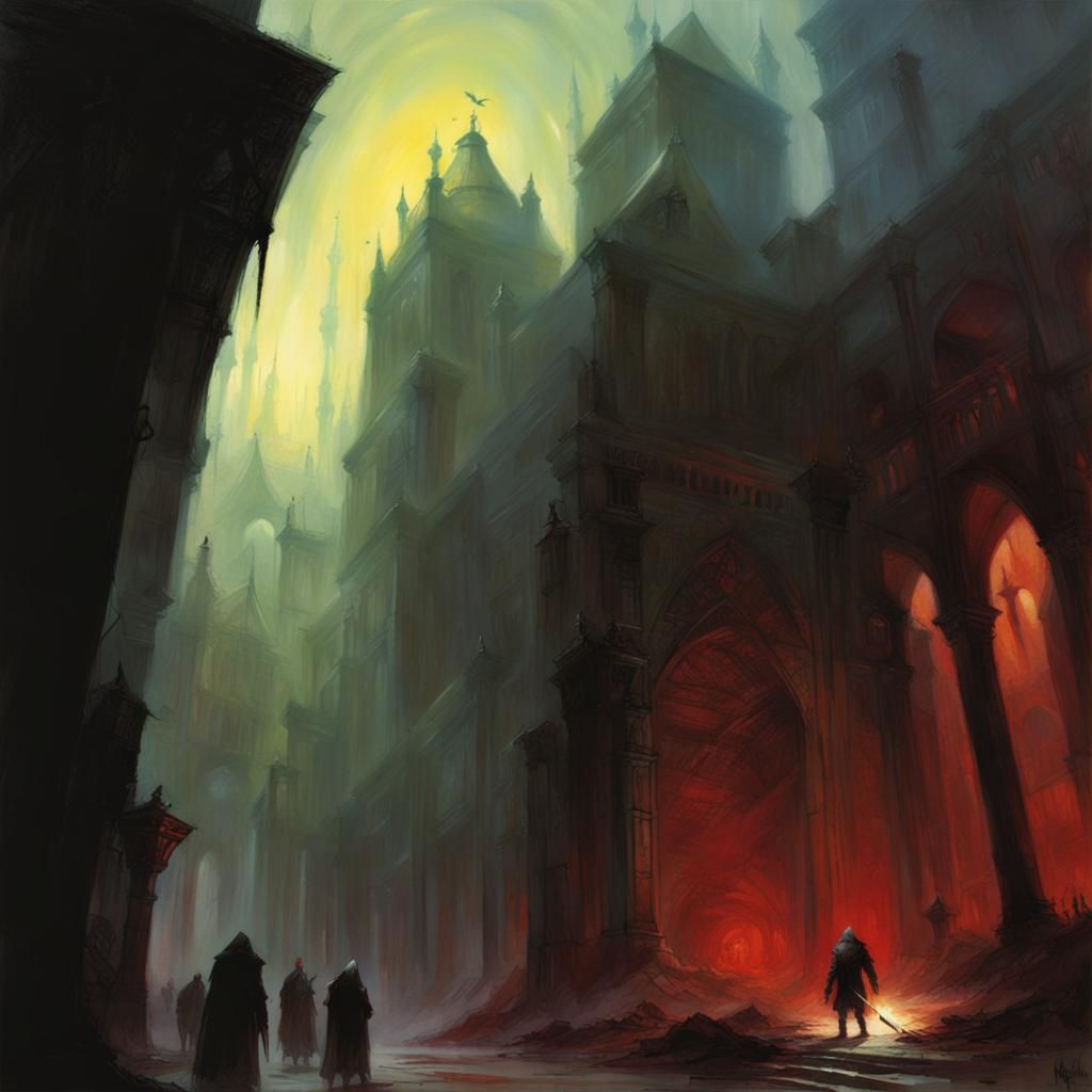 Grimdark Warrior on Battlefield in Dark Fantasy Style