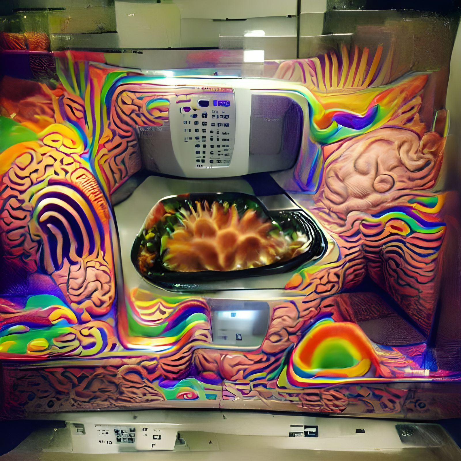 Psychedelic Microwave: An AI Generated Image