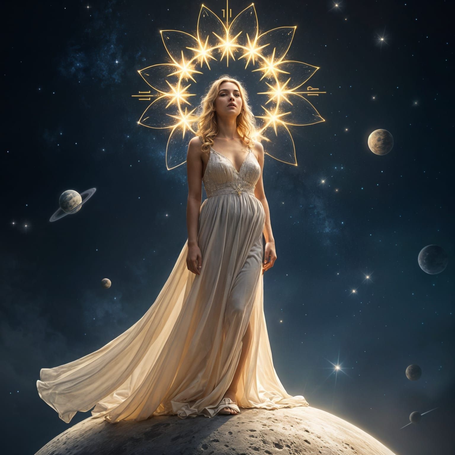 Cosmic Woman of Revelation 12 Adorns the Moon