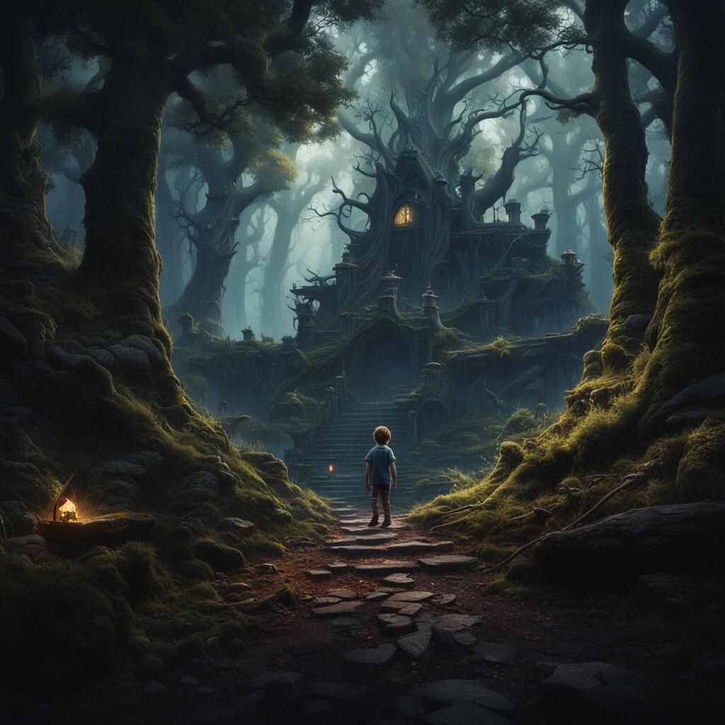 Mystical Forest Child with Nature Powers