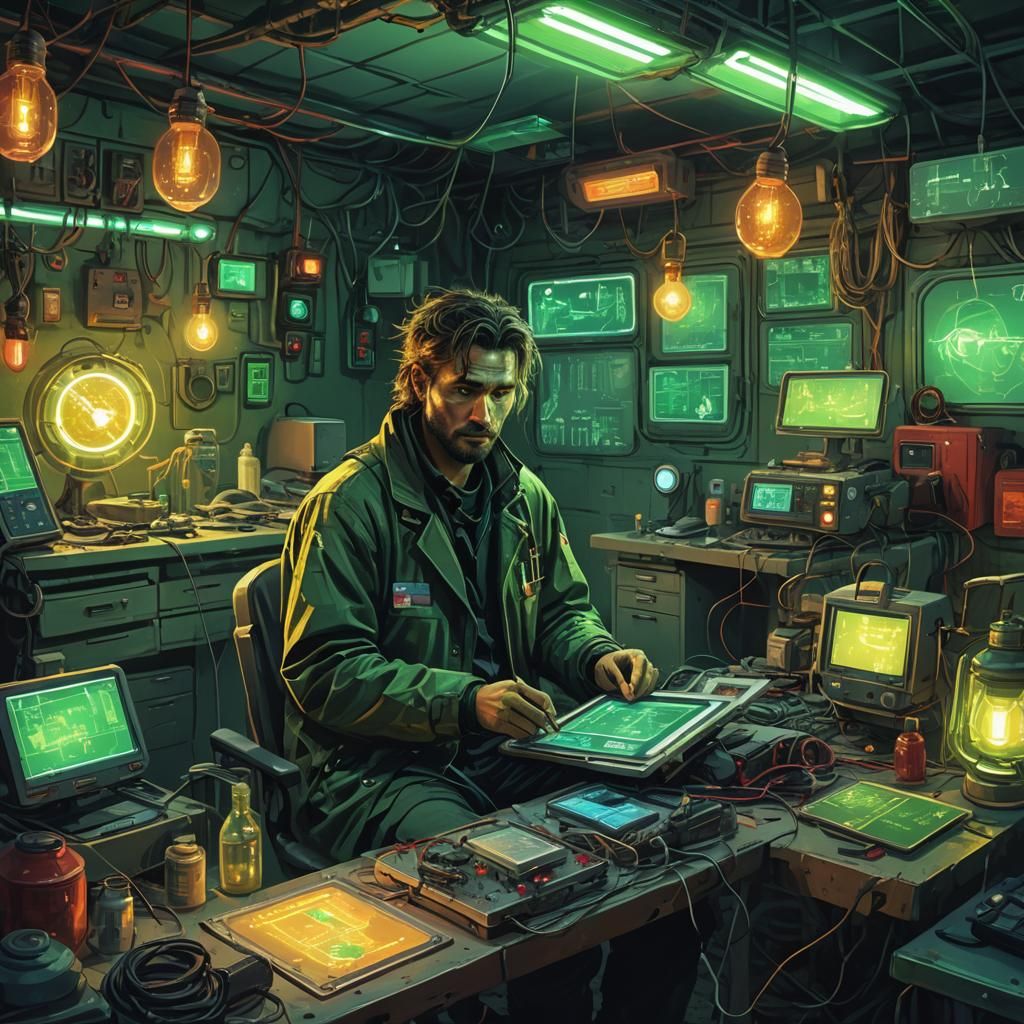 Cyberpunk Medtech in Nomad Camp Field Hospital