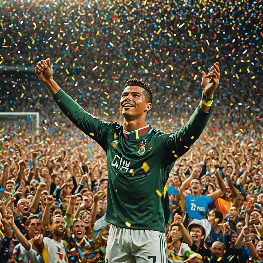 Ronaldo Celebrates Hat Trick in Cinematic Style