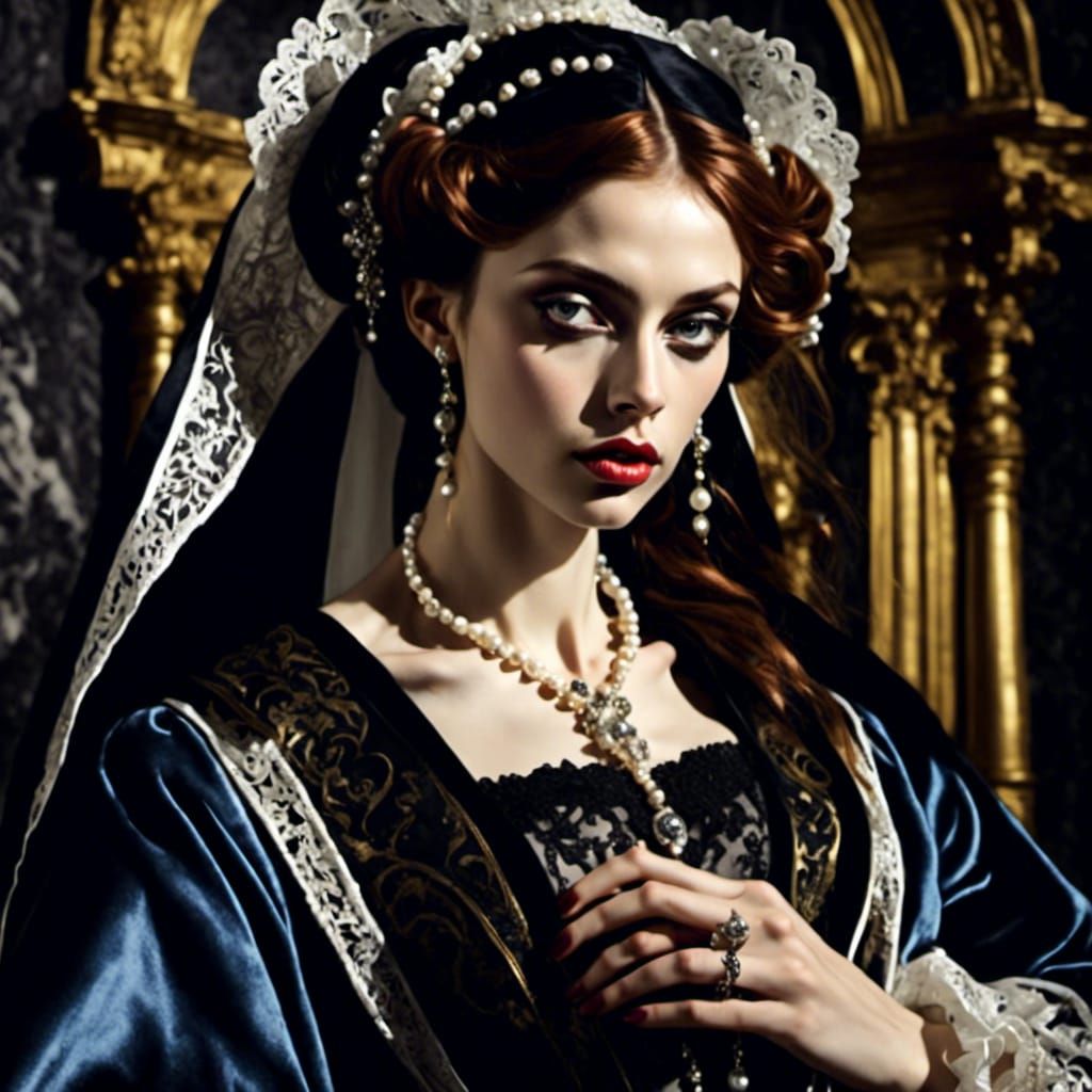 Gothic Renaissance Portrait in the Style of Old Masters