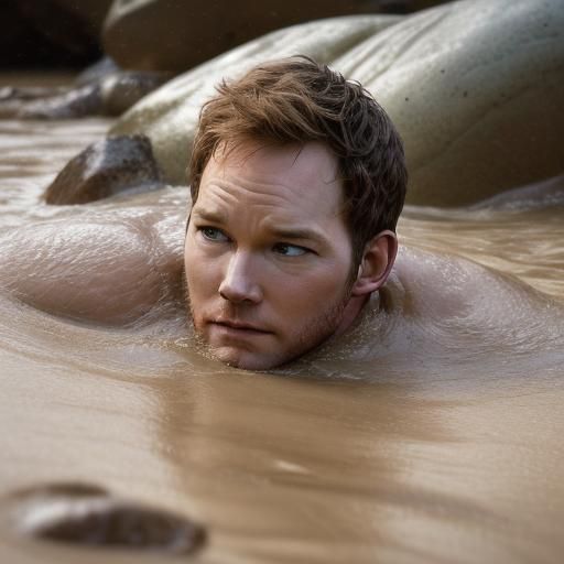 Figure Submerged in Quicksand: Professional Photography