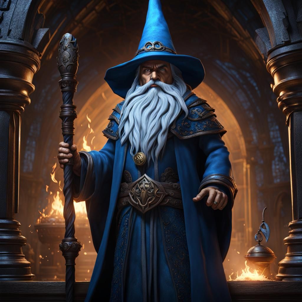 Gnome Wizard in Dark Fantasy Concept Art