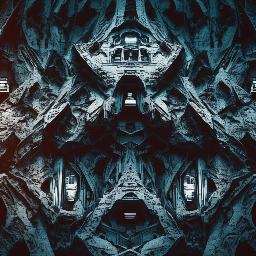 Surreal Futuristic Sculpture in High Contrast